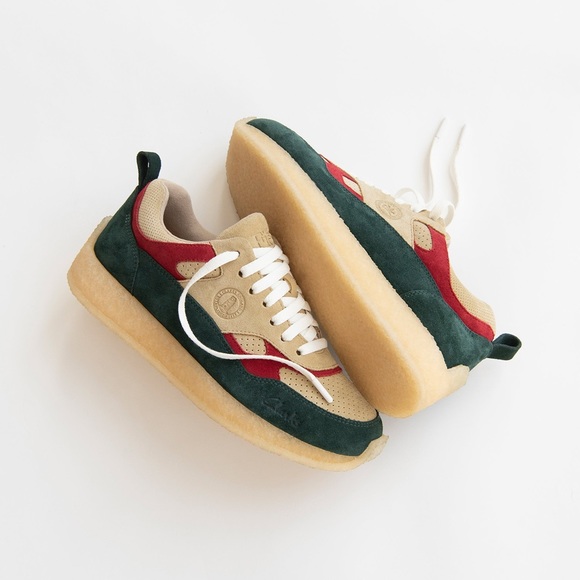 Ronnie Fieg 8th Street Scarab Clarks Lockhill | Tan, Green, Red | Size 6M - Picture 10 of 12